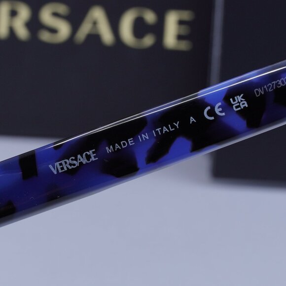 Versace VE3354F 5460 Rectangle Eyeglasses 55mm – Top Black/Havana Blue - Picture 7 of 10